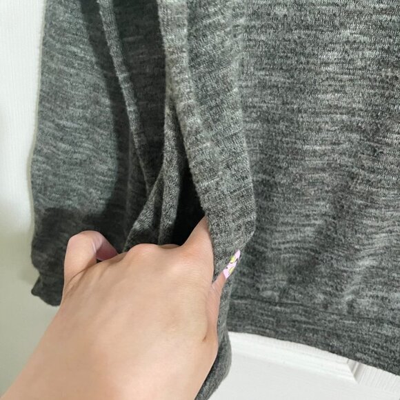 Altar'd State Womens Space Dye Green Asymmetrical Off Shoulder Sweatshirt Small - Picture 5 of 6